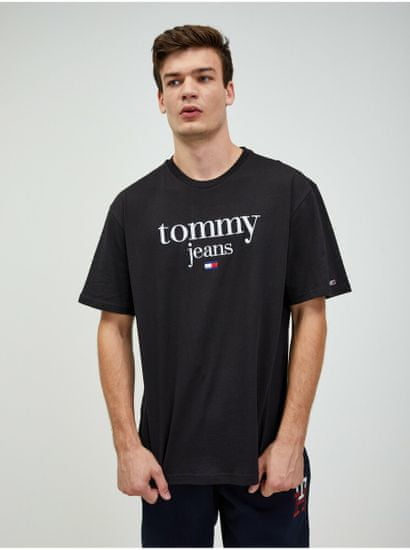 Tommy Jeans Čierne pánske tričko Tommy Jeans
