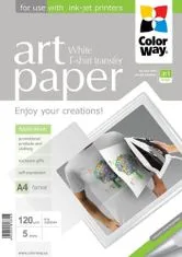 ColorWay Art Paper 120g/m2, A4, 5 listů (PTW120005A4), biela