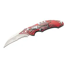 Herbertz 592512 vreckový nôž 8,5cm, hliník, červená, kybernetická kostra
