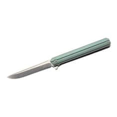 Herbertz 593312 jednoručný štíhly vreckový nôž 9cm, titán, zelený povrch
