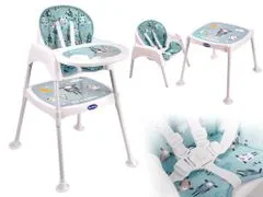 Aga Detská jedálenská stolička 3v1 zelená