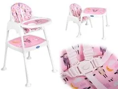 Aga Dojčiacia stolička stolička stolička 3v1 ružová