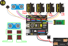 Keyestudio KS0358 Arduino DIY sada elektronických dielov pre OTTO Robot Maker