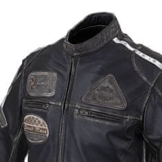 W-TEC Pánska kožená moto bunda Sheawen Vintage Farba čierna, Veľkosť M