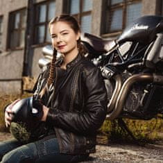 Black Heart Dámska kožená moto bunda Lizza Farba vintage hnedá, Veľkosť XS