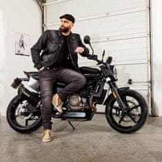 W-TEC Pánska jeansová letná moto bunda Lenny Farba čierna, Veľkosť XL