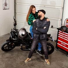 W-TEC Pánska jeansová letná moto bunda Lenny Farba čierna, Veľkosť XL