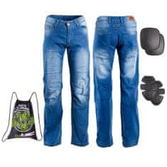 W-TEC Pánske moto jeansy Davosh Farba modrá, Veľkosť 3XL