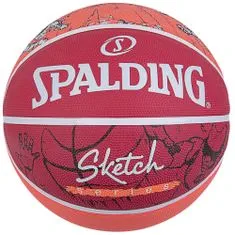 Spalding Lopty basketball červená 7 Sketch Drible