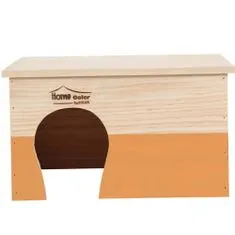 Zolux Obdĺžnikový drevený domček pre hlodavce XL oranžový 350x280x200mm