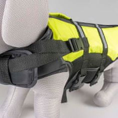 Duvo+ Plávajúca záchranná vesta pre psa XL 70cm čierna-žltá