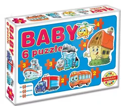 DOHÁNY Baby puzzle Doprava 6v1 (2-4 dieliky)
