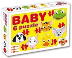 DOHÁNY Baby puzzle Zvieracie hlavičky 6v1 (2-4 dieliky)