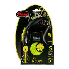 Flexi New Neon lanko S 5m žltá do 12kg