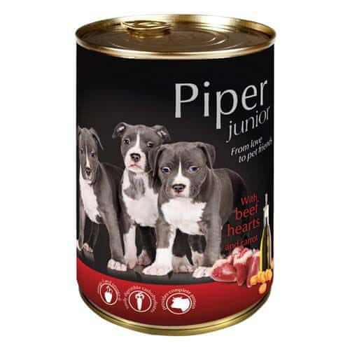 Piper JUNIOR 400g hovädzie srdce a mrkva konzerva pre šteniatka