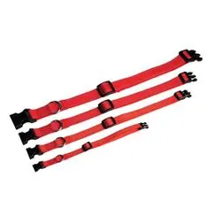 COBBYS PET Nastaviteľný textilný obojok reflexný 30-45cm/15mm červený