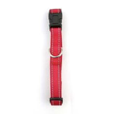 COBBYS PET Nastaviteľný textilný obojok reflexný 40-55cm/25mm červený