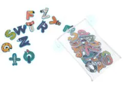 Aga Penová hračka do kúpeľa s písmenami a číslami