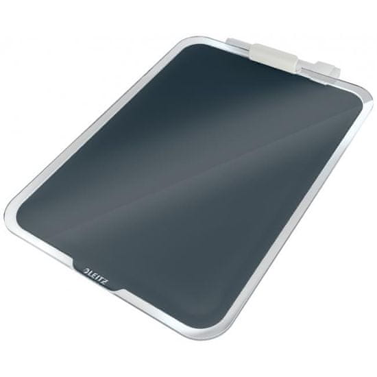 LEITZ Flipchart stolný sklenený Cosy zamatový sivý
