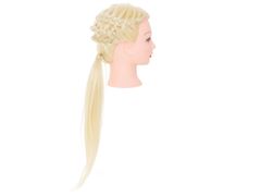 KIK  KX6961 Cvičná hlava s prírodnými vlasmi 60-70 cm blond