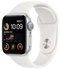 Apple Watch SE 2022, 40 mm Silver Aluminium Case with White Sport Band MNJV3CS/A