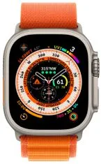 Apple Watch Ultra Cellular, 49mm Titanium Case with Orange Alpine Loop Large MQFM3CS/A