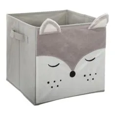 Dekorstyle Textilná krabica na hračky Lis sivá