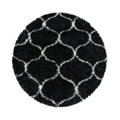 Ayyildiz Kusový koberec Salsa Shaggy 3201 anthrazit kruh 80x80 (priemer) kruh