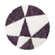 Ayyildiz Kusový koberec Tango Shaggy 3101 lila kruh 160x160 (priemer) kruh