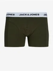 Jack&Jones Sada piatich boxeriek v kaki, modrej, šedej a čiernej farbe Jack & Jones XL
