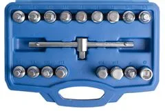 AHProfi Súprava nástrčných kľúčov na zátky olejových vaní 18 dielov - H0009