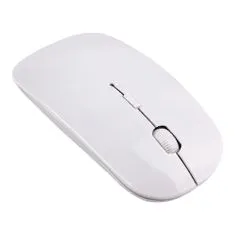 Northix 2,4 GHz bezdrôtová myš – super tenký dizajn, biela 