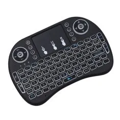 Northix Bezdrôtová klávesnica s dotykovým displejom a LED, QWERTY - čierna 