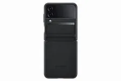 SAMSUNG flipový kožený kryt pro Galaxy Z Flip4, čierna
