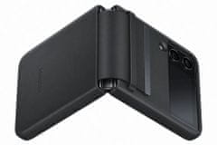 SAMSUNG flipový kožený kryt pro Galaxy Z Flip4, čierna