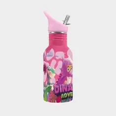 Water Revolution Detská nerezová fľaša na pitie Dinaland pink Potravinárska nerezová oceľ 18/8, 500 ml
