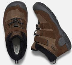 KEEN detská zateplená outdoorová obuv Knotch Chukka Dark Earth/Black 1026740/1026737 hnedá 27,5