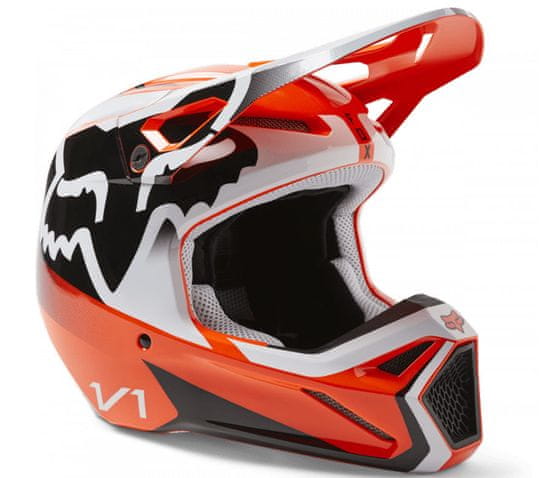 FOX Motokrosová helma V1 Leed Helmet Dot/Ece Fluo Orange