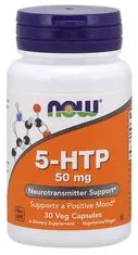 NOW Foods 5-HTP, 50 mg, 30 rastlinných kapsúl