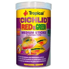 TROPICAL Cichlid Red&Green Medium Sticks 1000ml/360g tyčinky pre stredné všežravé cichlidy