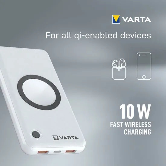 Stockage d'énergie Varta Wireless Power Bank 20000mAh - énergie sans