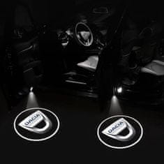 Zapardrobnych.sk LED projektor logá značky automobilu, 2 ks, Dacia