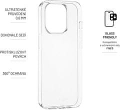 FIXED ultratenké gelové pouzdro pro Apple iPhone 14 Pro, 0,6mm, čirá