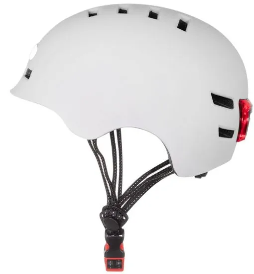 Bluetouch Bezpečnostná helma biel s LED - M