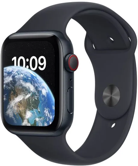 Apple Watch sa 2022,Cellular, 44mm, Midnight, Midnight Sport Band