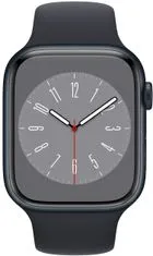 Apple Watch Series 8, Cellular, 45mm, Midnight, Midnight Sport Band