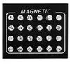 Moderná sada magnetických náušníc s čírymi kryštálmi (kôstky, mini brošňa)