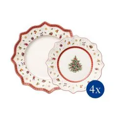 Villeroy & Boch Sada vianočných tanierov pre 4 osoby TOY'S DELIGHT, 8 ks