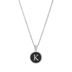 Troli Originálny oceľový náhrdelník s písmenom K
