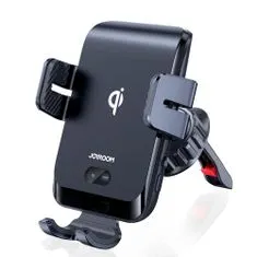 Joyroom JR-ZS214 Vent držiak na mobil do auta, Qi nabíjačka 15W, čierny